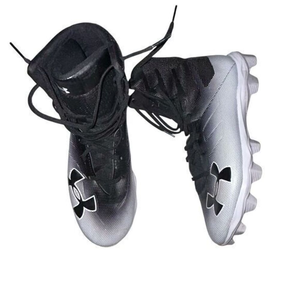 Under Armour Highlight RM Football Cleats Shoes Black White Men's‎ size 9